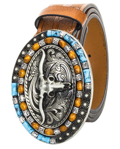 Western leather cowboy - western, buckle