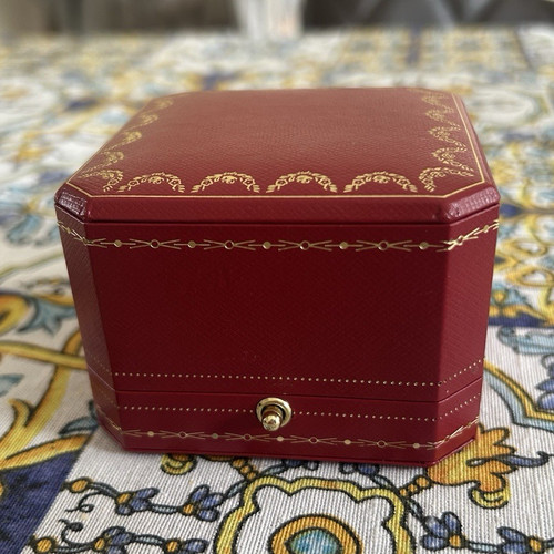 Cartier red leather - leather, hexagon