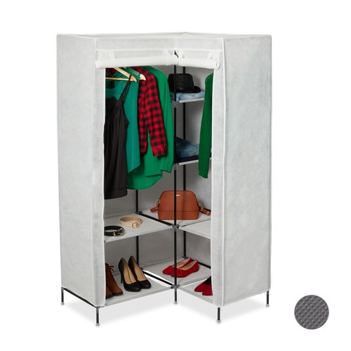 Corner fabric closet