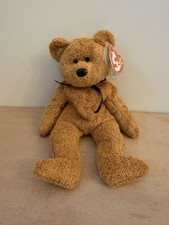Ty Beanie Baby Fuzz Bear 1998 Original Plush Toy with Tag Vintage Collectible