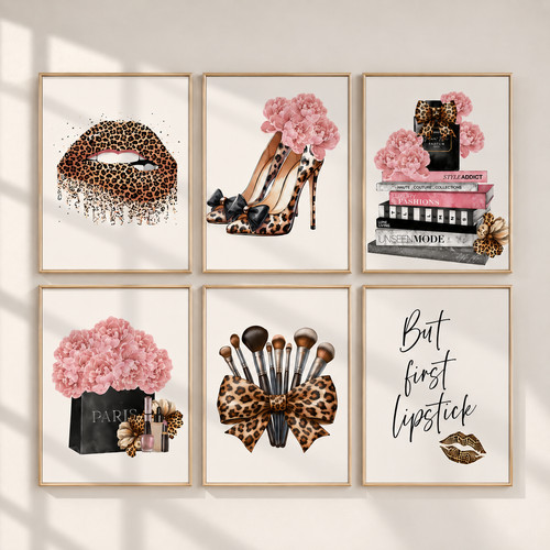 Leopard fashion wall art set - leopard,