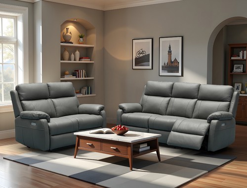 Dark grey italian leather - dark,
