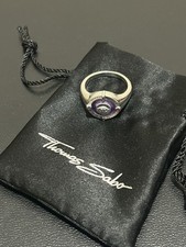 Thomas Sabo TR2447-390-9-54 Silver signet ring w. heart and stones