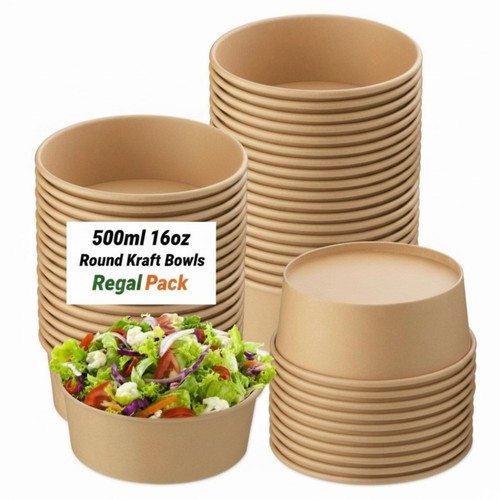 500ml kraft round salad - 500ml, bowl