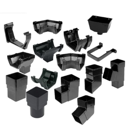 Black square line gutter - black,