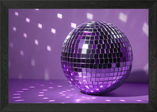Purple Disco Ball with Light