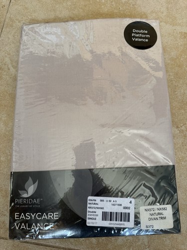 Natural double valance divan - double,