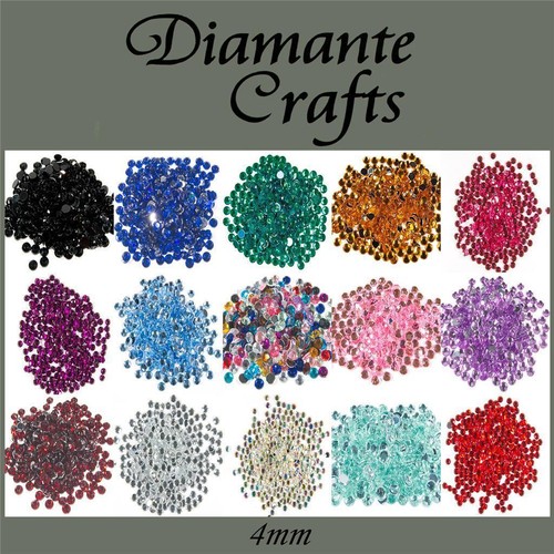 4mm round diamante - 4mm, flat