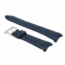 21MM CURVED LEATHER WATCH BAND