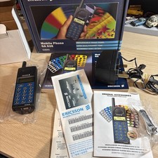 Ericsson GA628 Vintage Retro Mobile Phone Spare or repair boxed complete 