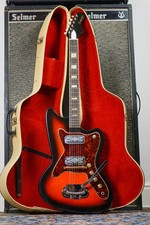 1966 Silvertone USA 1478 Silhouette Model w/ Original Case & Cover - Collectors