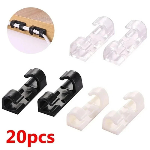 Self adhesive cable clips - 20,