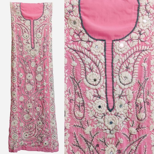 Pink georgette hand - georgette,