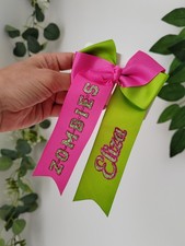 Handmade 4" Inspired Disney Zombies Personalised Custom Name Bow Clip Bobble