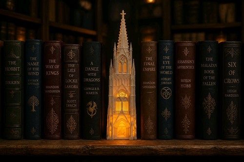 Led lit cathedral slim - slim, book