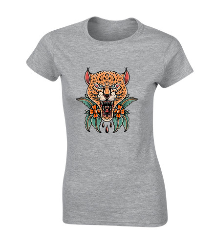 Wild cat tattoo ladies shirt - wild,