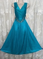 VTG NWT S 34 TEAL Green Faux