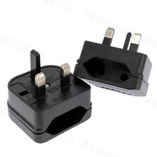 EU 2 Pin to UK 3 Pin Plug