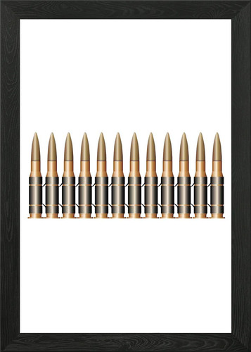 Bullet belt framed - belt, wall