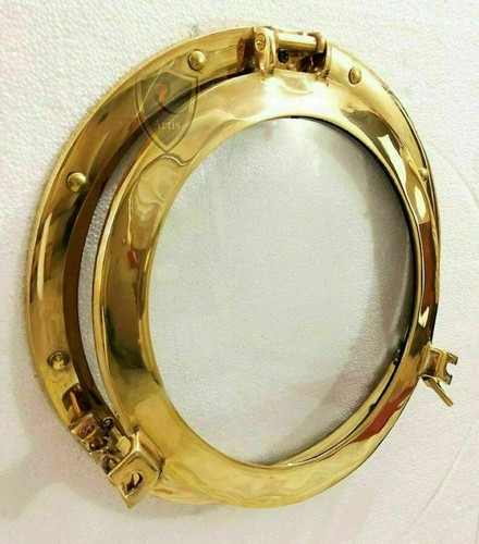 Brass glass porthole - brass,