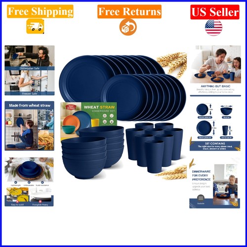 Piece midnight blue wheat - 32-piece,