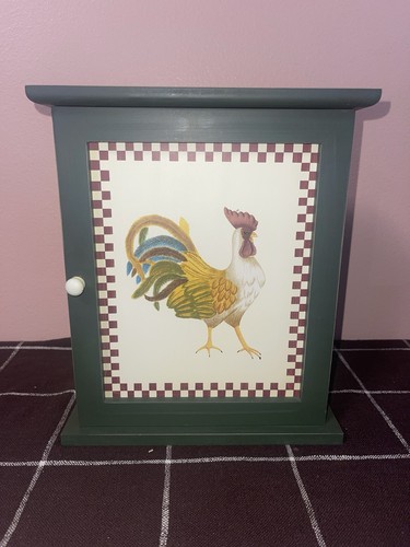 Vintage green wooden cabinet - green,