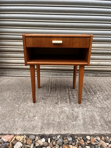 Mid century teak bedside - mid-century,