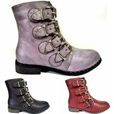 WOMENS LADIES BIKER ANKLE