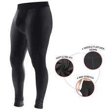 Men's Compression Pants Base Layer Gym Sports Pant Leggings Tight Running Bottom