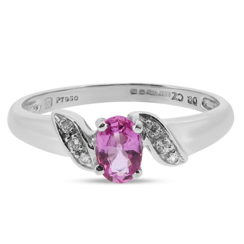 Platinum pink sapphire - platinum,