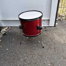 Free P&P. 12”  Floor Tom Drum. Red  Finish. 12x9” Great For Busking.