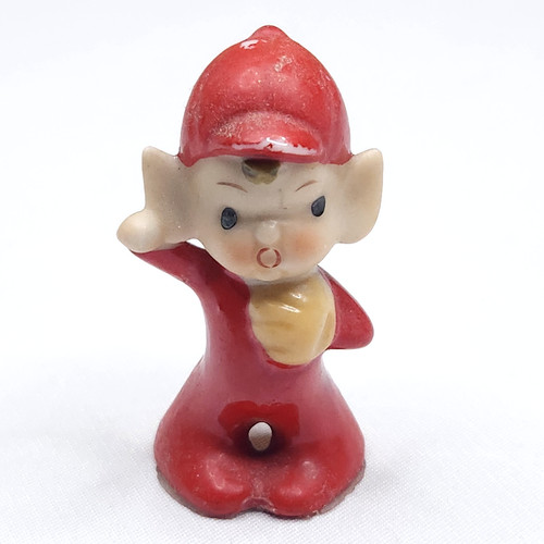 Vtg ceramic pixie - pixie, baseball