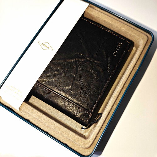 Fossil men brown leather - fossil,