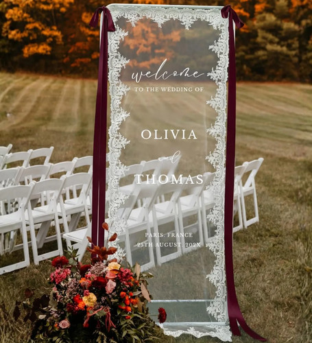 Lace wedding welcome - wedding, veil