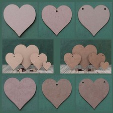Wooden MDF heart shape cutout