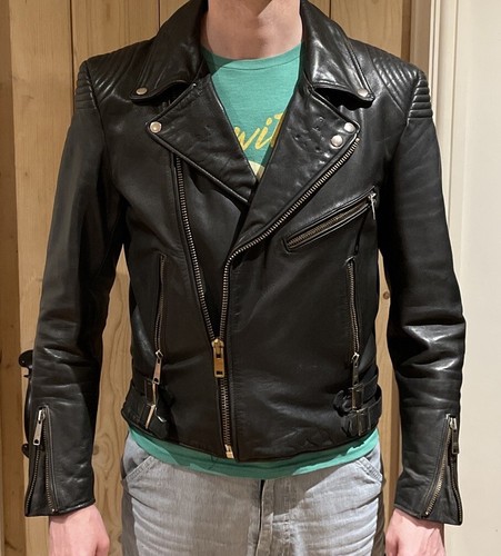 Vintage retro leather biker - leather,