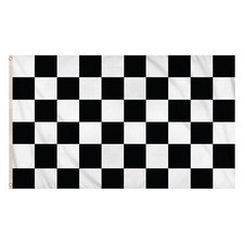 Chequered check black white - chequered,