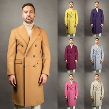 Cashmere Men Overcoat Peak