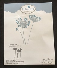 Lacy Poppies flowers stems 1322 Elizabeth Craft Design metal cutting die set