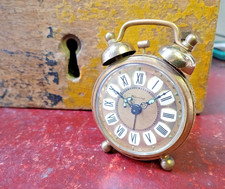Vintage Alarm Clock. Blessing West Germany. 1950s.  Small Neat travel Size.