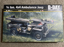 ITALERI 1/35 MILITARY 1/4 TON 4X4 AMBULANCE JEEP D DAY Model Kit