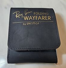 Vintage Luxottica Ray-Ban WO871 Folding Wayfarer Sunglasses Black / Green G-15