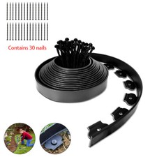 Lawn Garden Edging Border 32ft | 10M Black 5CM High Flexible Flower Bed Edge