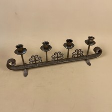 Antique Metal Candelabra Candlestick Candle Stick Vintage Ornate 4 Candles Long