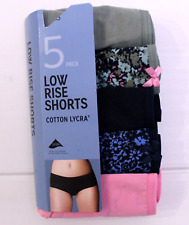 Ex M & S Ladies 5 Pack Cotton Lycra Low Rise Shorts Underwear Briefs Siz 6 to 20