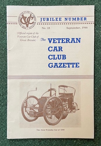 Veteran car club gazette - club,