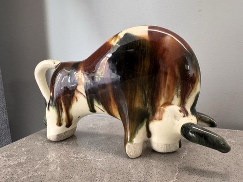 Vintage soviet ceramic - vintage, bull