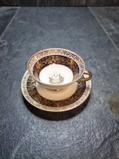 Antique GKC Bavaria Gareis Kuhnl & Co Demitasse Cup And Saucer  Black Gold