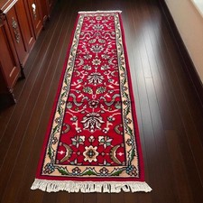 Vintage Traditional Handmade Shirazi Pure Wool Runner Rug Boho Decor Carpet