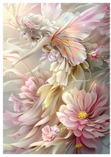 1 x Sheet  - A4 Rice Paper Decoupage - Forest Fairy, Pastel, Flowers, Upcycle 1